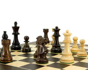 French Knight Rosewood Chess Set