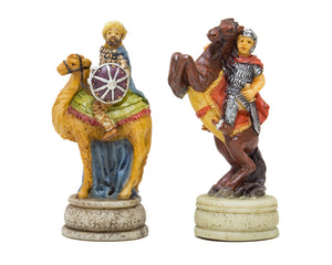 The Romans Vs Arabs Hand painted themed chess pieces by Italfama