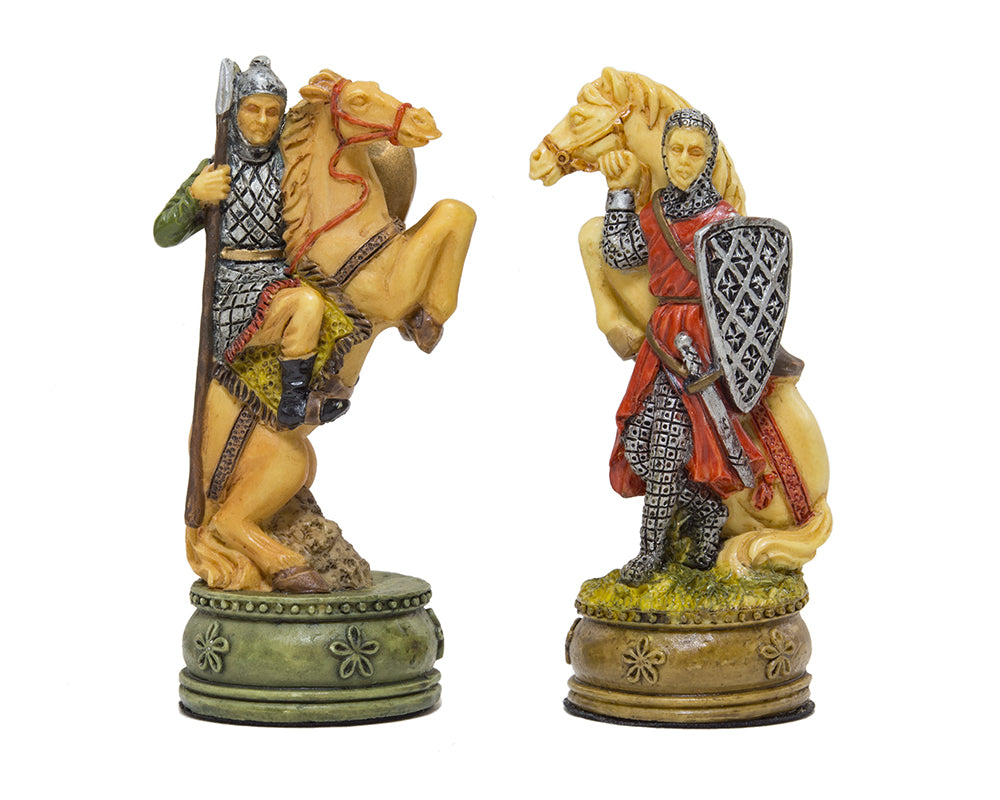 The Camelot Hand painted themed chess pieces by Italfama