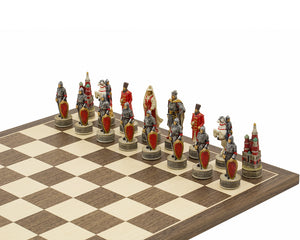 The Russians Vs Mongolians Hand painted themed chess pieces by Italfama