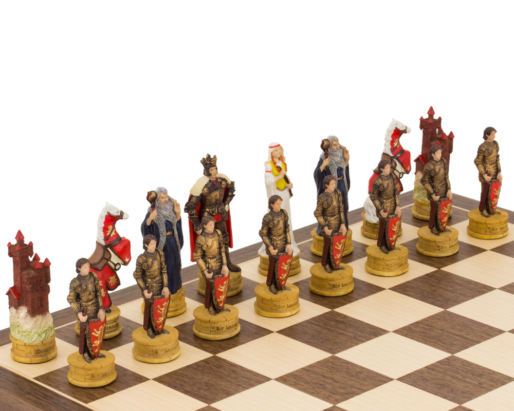 The King Arthur hand painted themed chess pieces by Italfama
