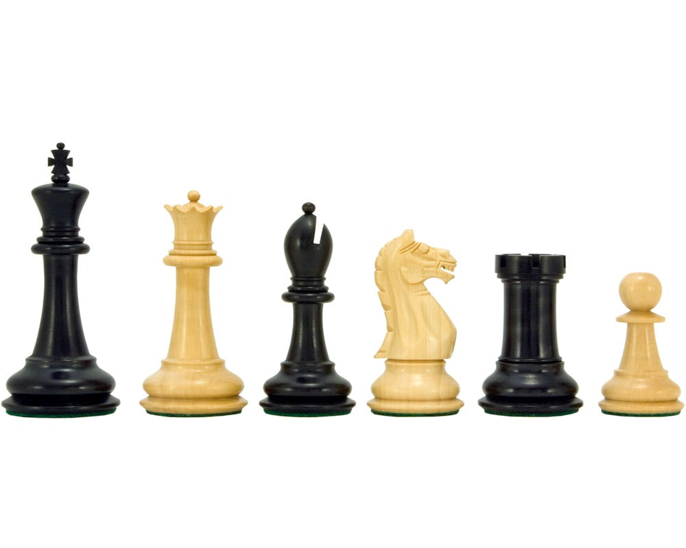 Oxford Series Ebonised Boxwood Chess Pieces 3.75 inches