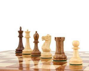 Victoria Series Sheesham and Boxwood Chessmen 3.75 Inches