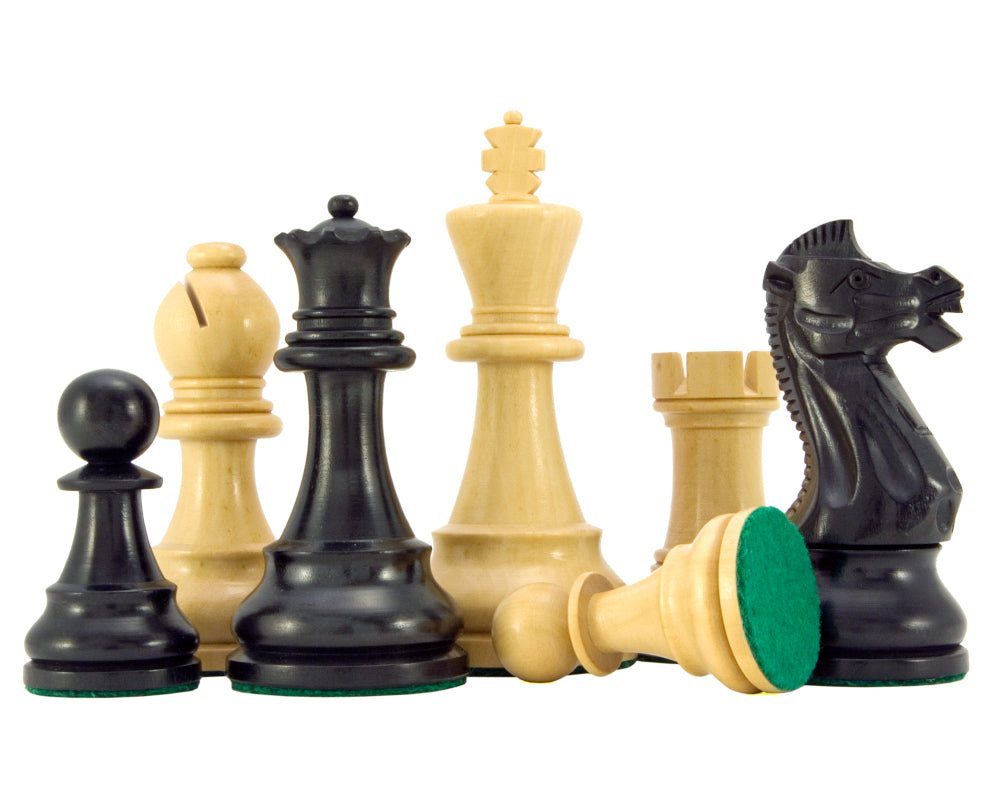 Frankfurt Series Ebonised Boxwood Chess Pieces 4 Inches