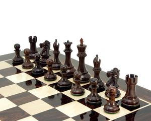 Sicilian Series Rosewood and Boxwood Chess Pieces 3.75 Inches