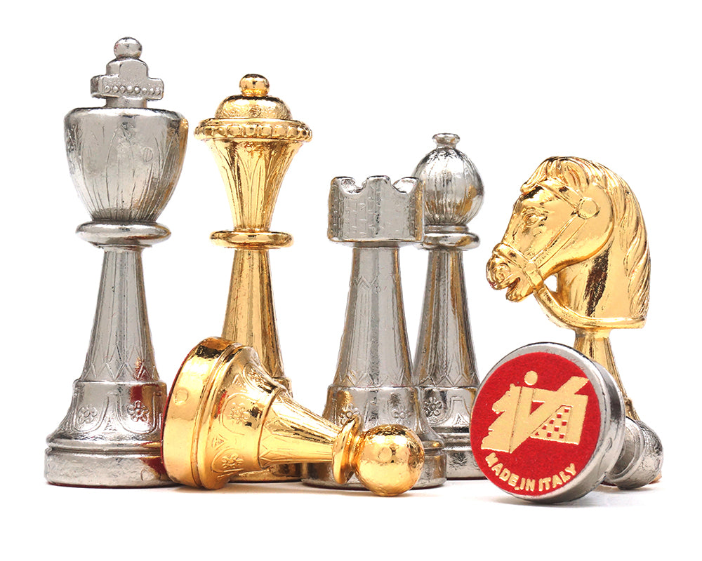 The Messina Gold and Silver Plated Italian Chessmen