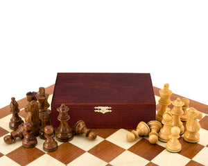 French Knight Sheesham Mahogany Chess Set