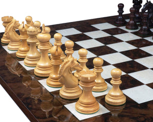 The Garvi Luxury Rosewood and Walnut Chess Set