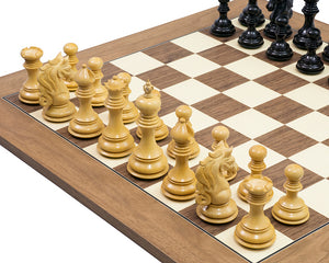 The Cavalry Ebony & Walnut Luxury Chess Set