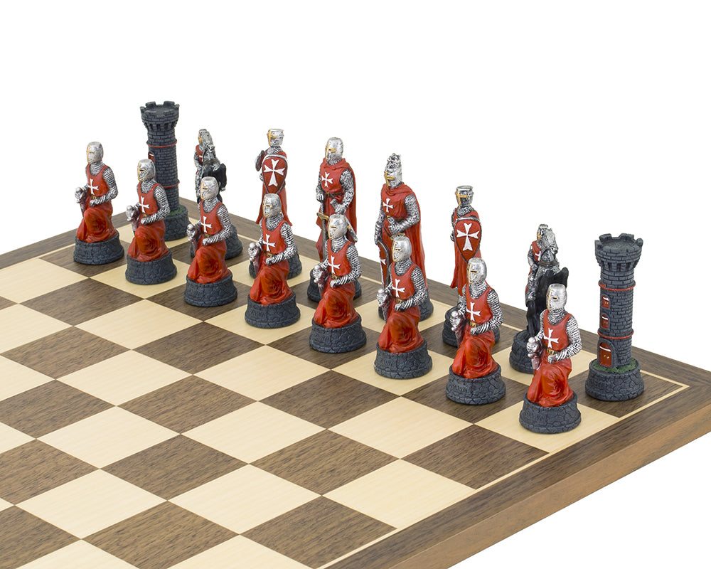 The Crusader Hand Painted Chess Set