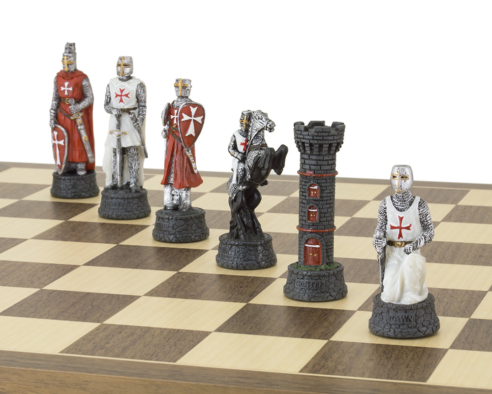 The Crusader Hand Painted Chess Set