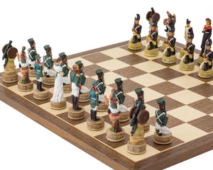 The Napoleon Vs Russians Hand Painted Chess Set