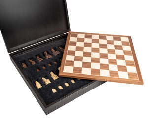 The Isle of Lewis and Walnut Deluxe Chess Set with Presentation Box