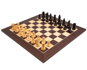 The French Knight Black and Wenge Chess Set