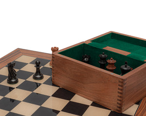 The 1849 Reproduction Staunton Ebony, Antiqued and Palisander Luxury Chess Set