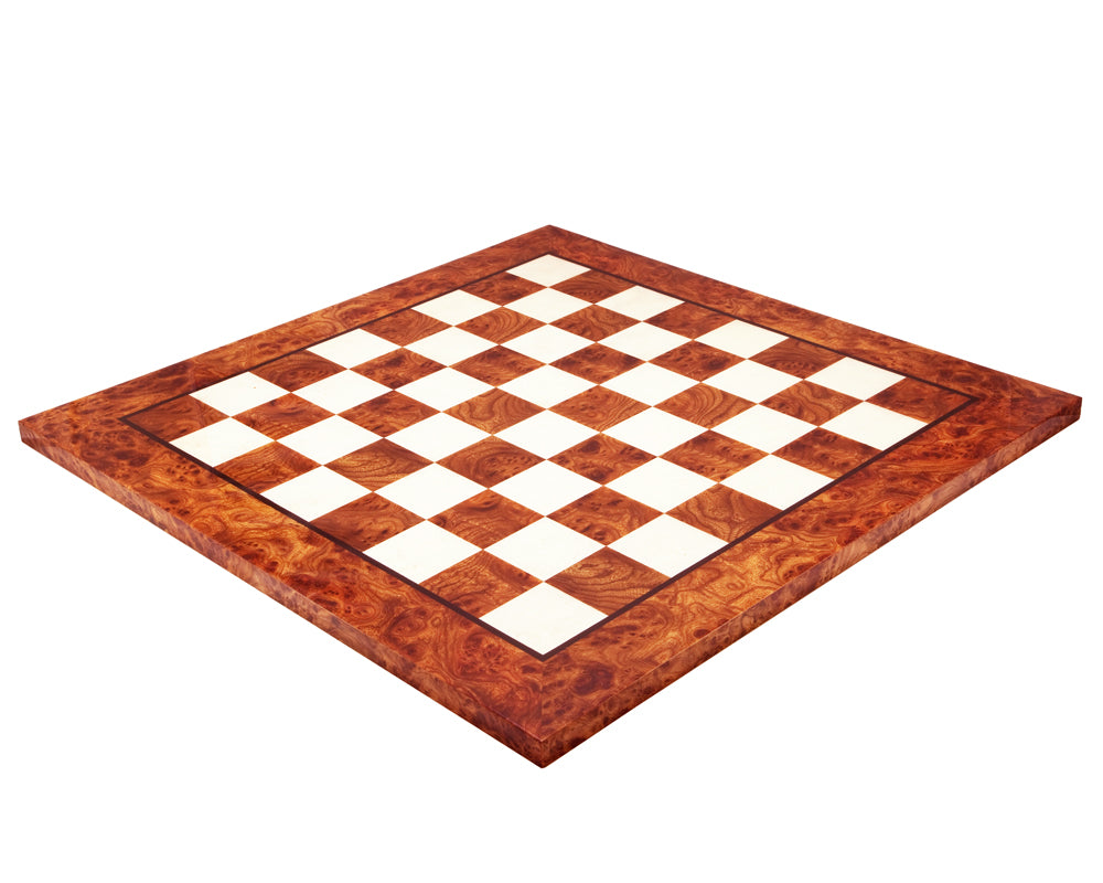 23.6 Inch Briarwood and Elmwood Luxury Chess Board
