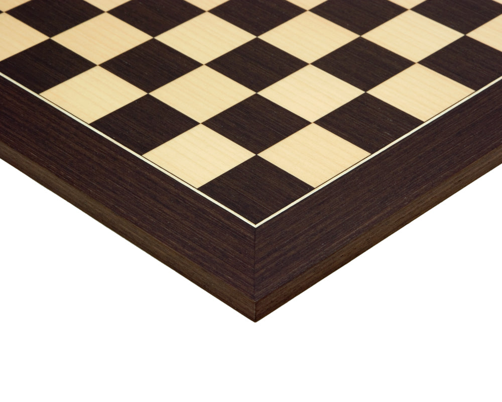 17.75 Inch Wenge and Maple Deluxe Chess Board