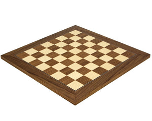 15.75 Inch Walnut and Maple Deluxe Chess Board