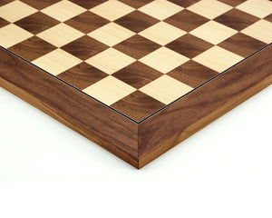 17.75 Inch Walnut and Maple Deluxe Chess Board
