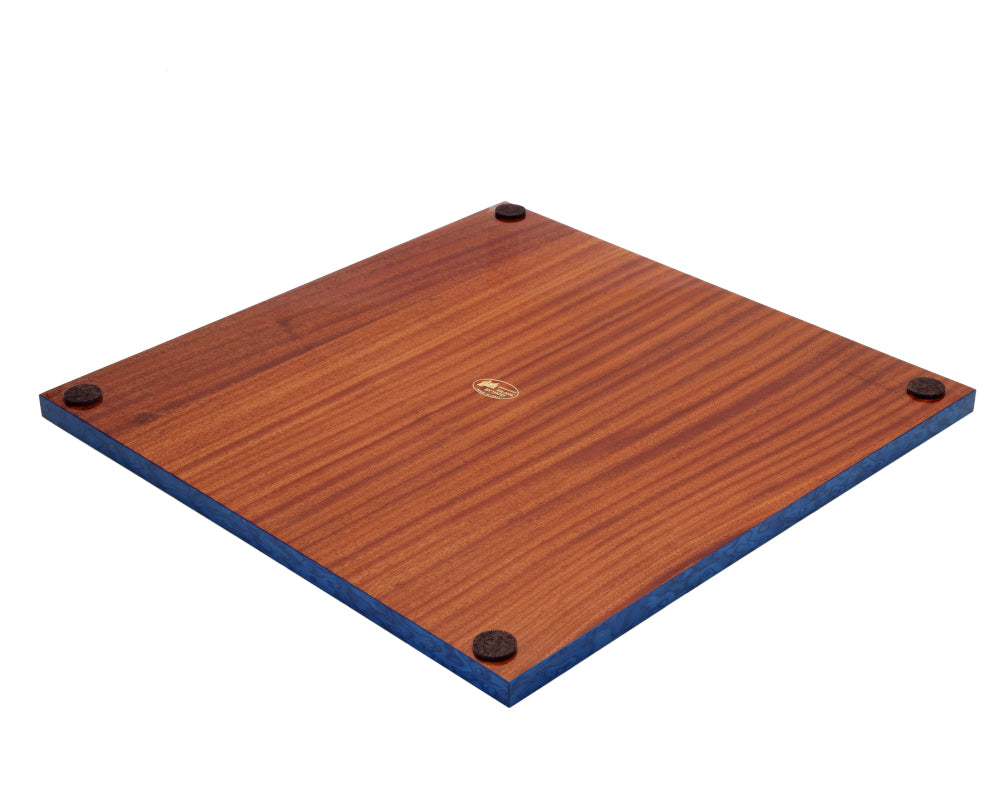 16.5 Inch Blue Erable and Elm Wood Luxury Chess Board