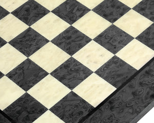 16.75 Inch Dark Grey Erable and Elm Wood Luxury Chess Board