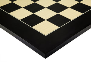 23.6 Inch Gloss Black Anegre and Maple Deluxe Chess Board