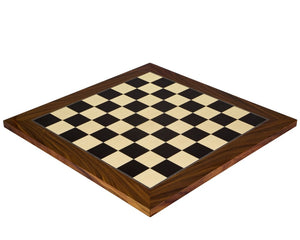 17.75 Inch Black Anegre and Palisander Deluxe Chess Board
