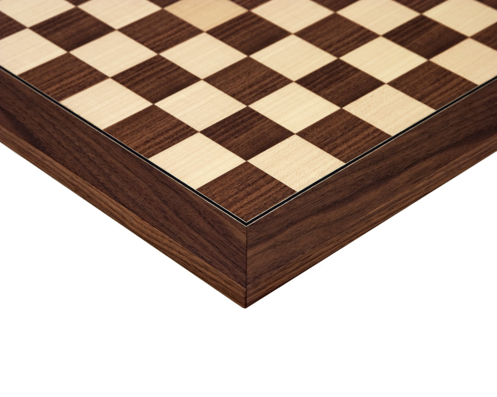 17.75 Inch Montgoy Palisander and Maple Deluxe Chess Board