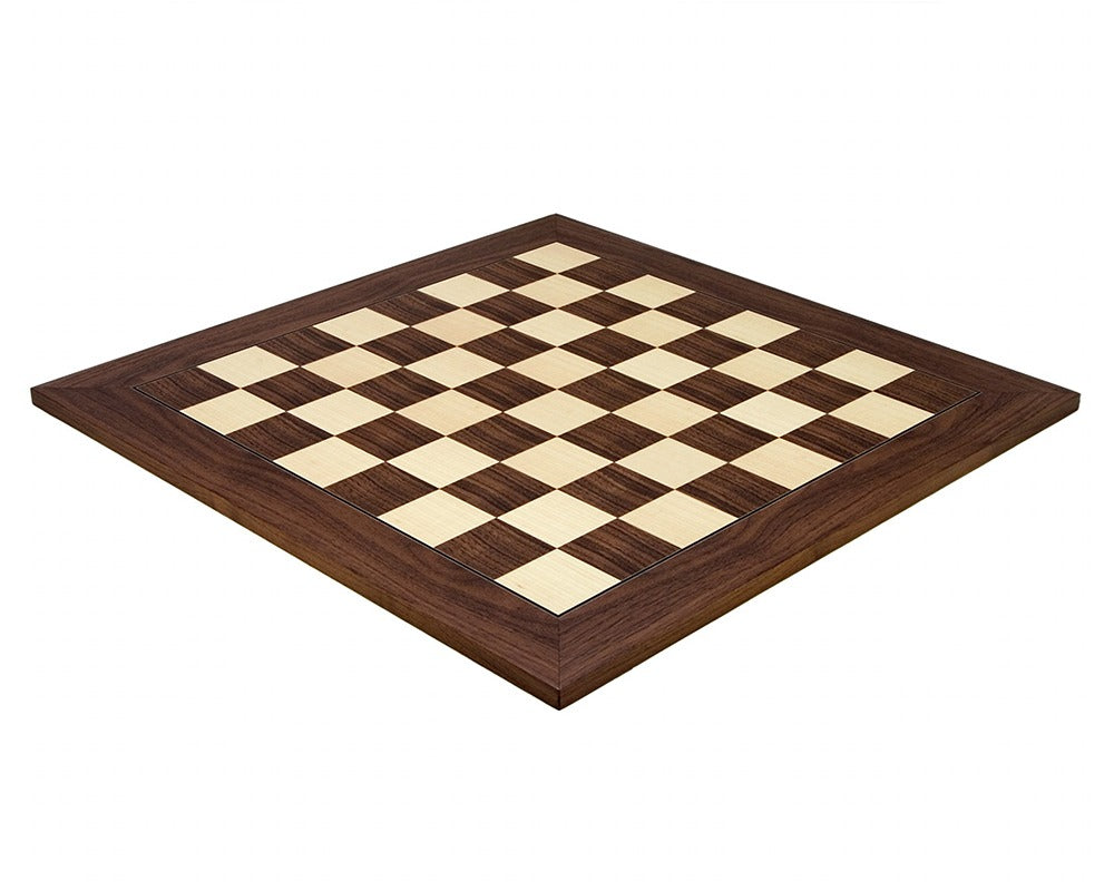 21.7 Inch Montgoy Palisander and Maple Deluxe Chess Board