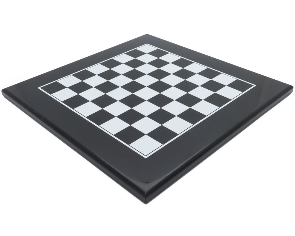 19.7 Inch Black and White Inlaid Chess Board By Italfama