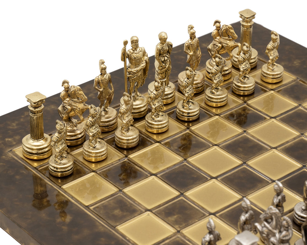 Manopoulos Greek Roman Army Metal Chess Set - SMALL – ChessSets