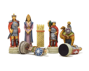 Les Romains contre les Arabes Pièces d'échecs à thème peintes à la main par Italfama