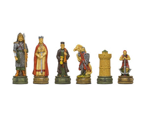 Les pièces d'échecs à thème peintes à la main de Camelot par Italfama