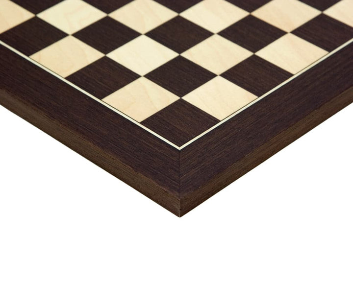 13.75 Inch Wenge and Maple Deluxe Chess Board with 1.37 Inch Squares, High-Grade Veneer and Luxurious Finish, Made in Spain by Rechapados Ferrer