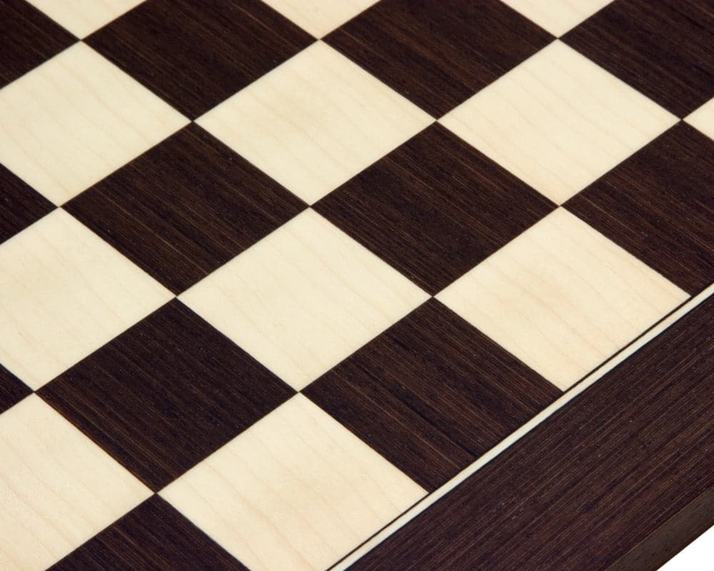 15.75 Inch Wenge and Maple Deluxe Chess Board with 1.58 inch Squares, Crafted in Spain by Rechapados Ferrer