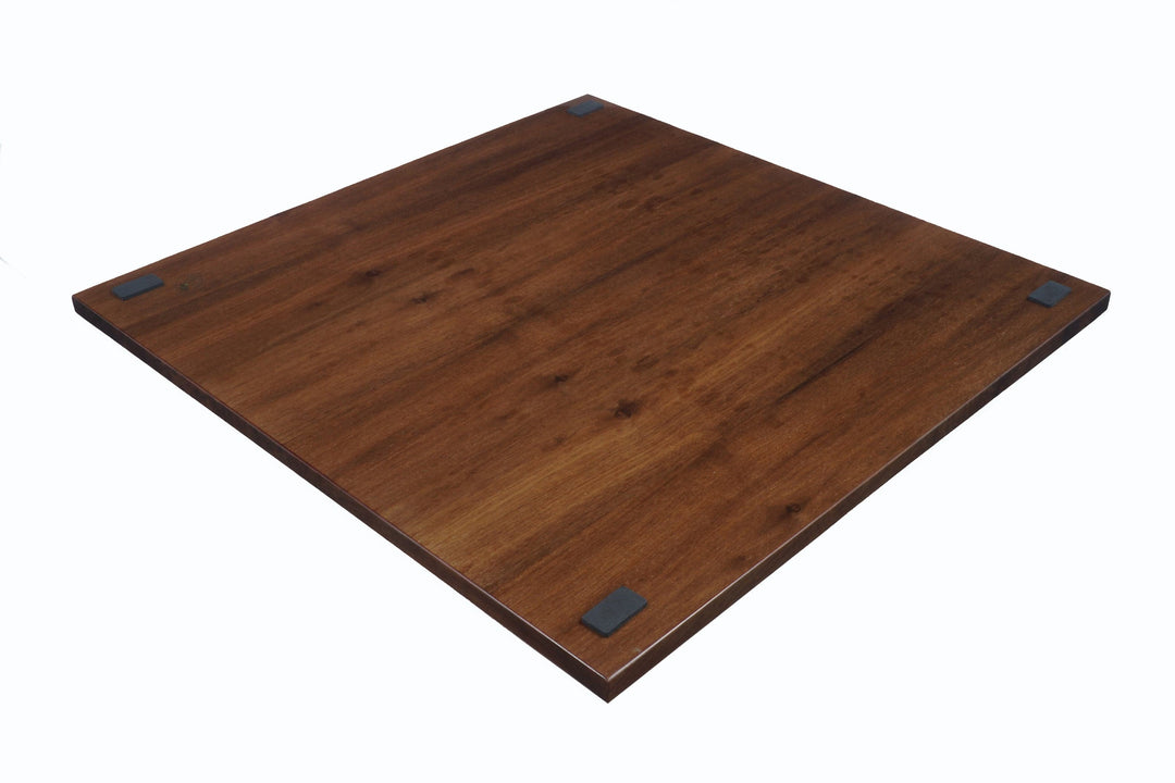 17 inch dark walnut and elmwood luxury chess board on white background