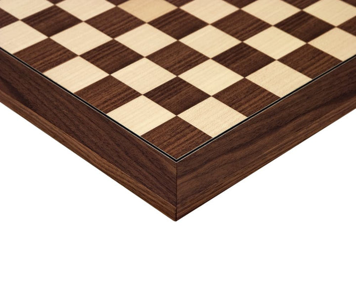 17.75 Inch Montgoy Palisander and Maple Deluxe Chess Board - High Quality Rosewood and Maple - Made in Spain - 1.75 Inch Playing Squares