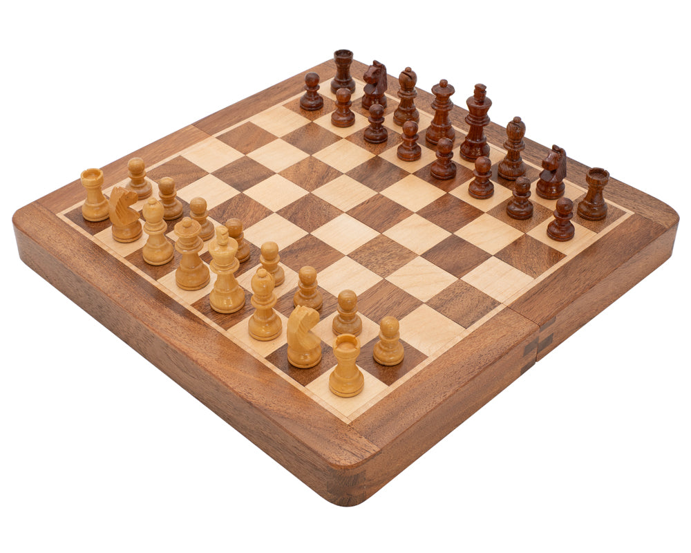 Deluxe Hardwood Folding Travel 10 Inch Set Magnetic
