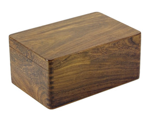 Polished Solid Wood Chess Case with Hinged Lid 9 by 4 Inches