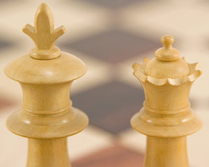 Pièces d'échecs Staunton ébènes de la série Flower, 3,25 pouces