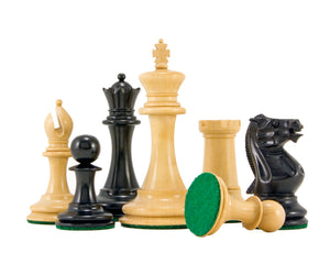 Old English Elite Series Ebony Staunton Chess Pieces 3.5 inches