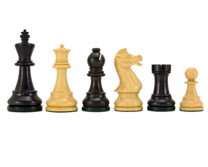 Pièces d'échecs en buis ébonisé de la série Frankfurt, 4 pouces