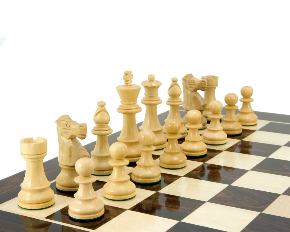 Pièces d'échecs Staunton en palissandre de la série French Knight, 3,25 pouces