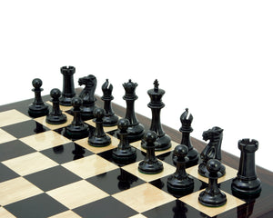 Pièces d'échecs Staunton en ébène de la vieille série Elite anglaise, 4 pouces