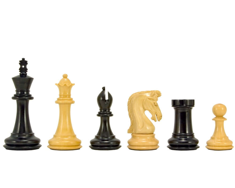 Canterbury Knight Series Luxury Ebony Chess Pieces, Featuring Staunton Design, 4.5-Inch King, Weighted for Perfect Balance, Limited Edition