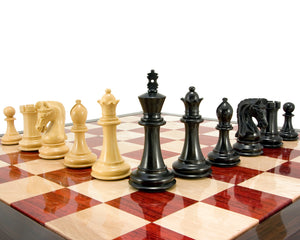 Canterbury Knight Series Pièces d'échecs de luxe en ébène 4,5 pouces