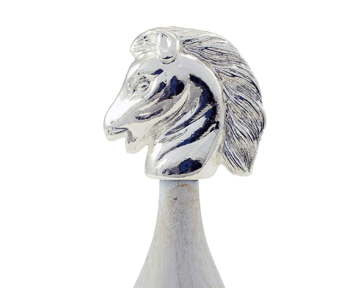 Silver plated knight chess piece from the San Severeo 24 Carat Gold and 990 Silver Plated Chessmen set.