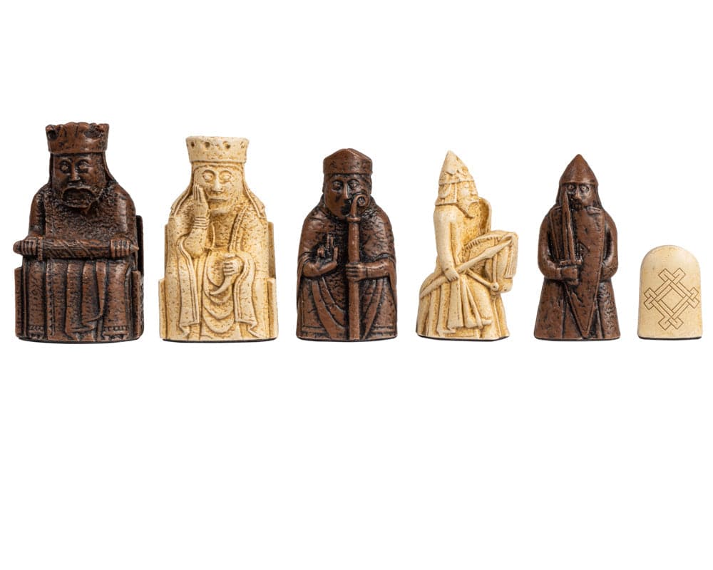 Handcrafted Isle of Lewis Chessmen Set with 2.75 Inch King in Medium Size