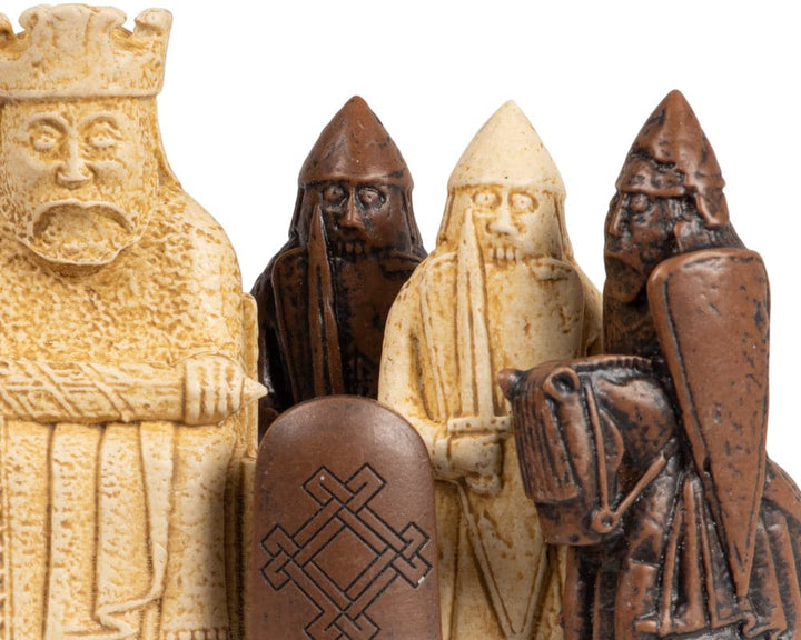 Isle of Lewis Official Chessmen - Medium Size 2.75 inch King and pieces handcrafted in the UK