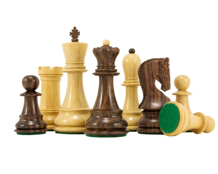 Antipodean Deluxe Tournament Chess Set rosewood and boxwood chessmen, featuring felted and weighted bases